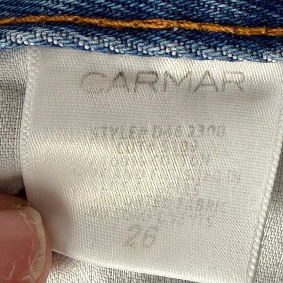 Carmar Hermia Sabella Rhinestone Women's Jeans Size 26 Distressed Stars - Picture 7 of 7